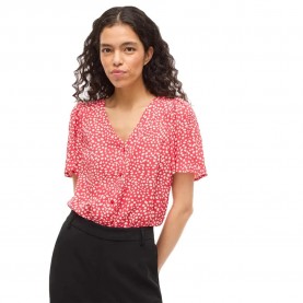 Риза с дълъг ръкав Vila Grace V-Neck long sleeve shirt - Pink (Hibiscus / Dot Sandshell) риза,с,дълъг,ръкав,дамски,ризи,мъжки,ризи,vila,grace,v,neck,long,sleeve,shirt,pink,(hibiscus,dot,sandshell)