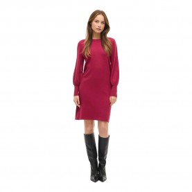 рокля,дамски,поли,и,рокли,vila,kerry,o,neck,long,sleeve,short,dress,pink,(anemone)