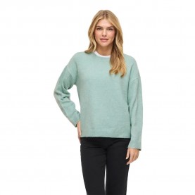 блуза,дамски,пуловери,дамски,плетени,дрехи,vila,liga,o,neck,knit,sweater,blue,(blue,surf,melange)
