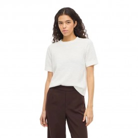 Блуза Vila Lollo O-Neck Detail Knit short sleeve sweater - White (White Alyssum) блуза,мъжки,пуловери,дамски,пуловери,vila,lollo,o,neck,detail,knit,short,sleeve,sweater,white,(white,alyssum)