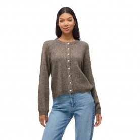 жилетка,дамски,пуловери,дамски,плетени,дрехи,vila,lory,o,neck,knit,cardigan,beige,(falcon,melange)