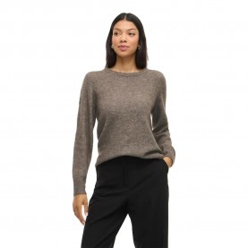 блуза,дамски,пуловери,дамски,плетени,дрехи,vila,lory,o,neck,knit,sweater,grey,(falcon,melange)