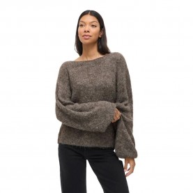 блуза,мъжки,пуловери,дамски,пуловери,vila,marley,knit,sweater,grey,(falcon,melange)