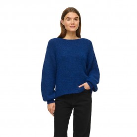 блуза,мъжки,пуловери,дамски,пуловери,vila,marley,knit,sweater,blue,(navy,peony,melange)