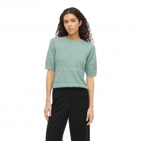 блуза,мъжки,пуловери,дамски,пуловери,vila,milos,o,neck,pointelle,short,sleeve,sweater,green,(blue,surf)