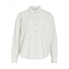 риза,с,дълъг,ръкав,дамски,ризи,мъжки,ризи,vila,prisilla,loose,long,sleeve,shirt,white,(snow,white)