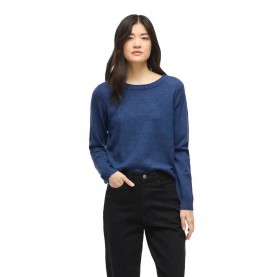 Блуза Vila Ril O-Neck Knit sweater - Blue (Navy Peony / Dark Melange) блуза,мъжки,пуловери,дамски,пуловери,vila,ril,o,neck,knit,sweater,blue,(navy,peony,dark,melange)