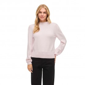 Блуза Vila Ril Balloon high neck sweater - Pink (Cherry Blossom / Light Melange) блуза,мъжки,пуловери,дамски,пуловери,vila,ril,balloon,high,neck,sweater,pink,(cherry,blossom,light,melange)