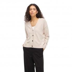 жилетка,дамски,пуловери,дамски,плетени,дрехи,vila,ril,v,neck,knit,cardigan,beige,(super,light,natural,melan)