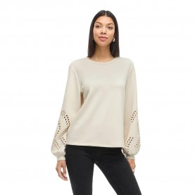 блуза,дамски,блузи,vila,sandy,detail,top,sweatshirt,beige,(birch)