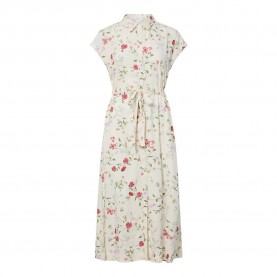 рокля,дамски,поли,и,рокли,yas,asina,cs,midi,belt,short,sleeve,midi,dress,beige,(pristine,botalia)