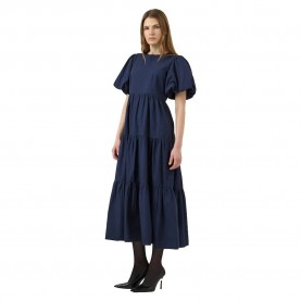 сако,дамски,поли,и,рокли,yas,colea,ankle,short,sleeve,long,dress,blue,(navy,blazer)