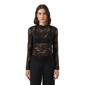 дамски,блузи,yas,lacey,lace,top,long,sleeve,blouse,black,(black)