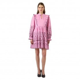 рокля,дамски,поли,и,рокли,yas,luma,long,sleeve,short,dress,pink,(moonlite,mauve,sassafras,stitching)