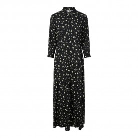 Рокля Yas Savanna Long Shirt 3/4 Sleeve Long Dress - Black (Black / Petia) рокля,дамски,поли,и,рокли,yas,savanna,long,shirt,3,4,sleeve,long,dress,black,(black,petia)