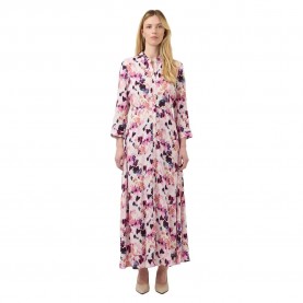рокля,дамски,поли,и,рокли,yas,savanna,long,shirt,3,4,sleeve,long,dress,multicolor,(pristine,lynn)