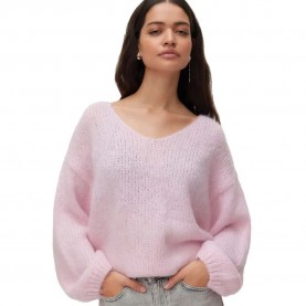 Блуза Vero moda Maybe 2Way v neck sweater - Pink (Parfait Pink) блуза,мъжки,пуловери,дамски,пуловери,vero,moda,maybe,2way,v,neck,sweater,pink,(parfait,pink)
