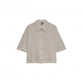 риза,с,дълъг,ръкав,дамски,ризи,мъжки,ризи,vero,moda,natali,crop,long,sleeve,shirt,beige,(silver,lining)