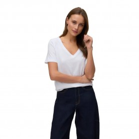 Тениска Vero moda Paulina short sleeve v neck T-shirt - White (Bright White) тениска,мъжки,тениски,дамски,тениски,vero,moda,paulina,short,sleeve,v,neck,t,shirt,white,(bright,white)