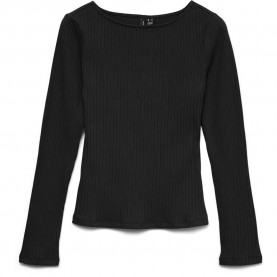 Тениска Vero moda Ruby long sleeve T-shirt - Black (Black) тениска,мъжки,тениски,дамски,тениски,vero,moda,ruby,long,sleeve,t,shirt,black,(black)