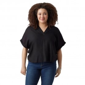 Vero moda curve Beauty short sleeve blouse - Black (Black) дамски,блузи,vero,moda,curve,beauty,short,sleeve,blouse,black,(black)