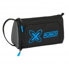 Safta Munich pencil case - Black (Iron) канцеларски,принадлежности,safta,munich,pencil,case,black,(iron)