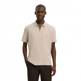 Selected Fave Structure Polo short sleeve polo - Beige (Oatmeal) дамски,блузи,с,яка,мъжки,блузи,с,яка,selected,fave,structure,polo,short,sleeve,polo,beige,(oatmeal)