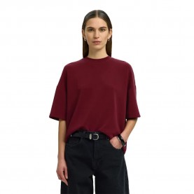 Тениска Selected Oversized Tenny short sleeve T-shirt - Red (Tawny Port) тениска,мъжки,тениски,дамски,тениски,selected,oversized,tenny,short,sleeve,t,shirt,red,(tawny,port)
