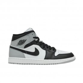 Маратонки Jordan Air 1 Mid trainers - White (White / Black / Grey) маратонки,мъжки,маратонки,дамски,маратонки,jordan,air,1,mid,trainers,white,(white,black,grey)