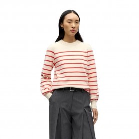 жилетка,дамски,пуловери,дамски,плетени,дрехи,object,reynard,regular,puff,sleeve,knit,cardigan,white,(sandshell,poinsettia)