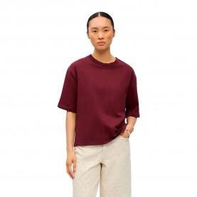 Тениска Object Gima Long short sleeve T-shirt - Red (Windsor Wine) тениска,мъжки,тениски,дамски,тениски,object,gima,long,short,sleeve,t,shirt,red,(windsor,wine)