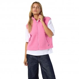 Елек Noisy may Masey Short Teddy vest - Pink (Begonia Pink) елек,дамски,жилетки,noisy,may,masey,short,teddy,vest,pink,(begonia,pink)