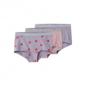 Name it Hipster Lavender Hearts panties 3 units - Purple / Pink (Lavender Gray / Keepsake Lilac / Lavender Gray) детско,бельо,name,it,hipster,lavender,hearts,panties,3,units,purple,pink,(lavender,gray,keepsake,lilac,lavender,gray)