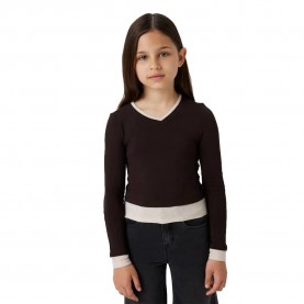 Тениска Name it Nora Slim long sleeve T-shirt - Brown (Mole) тениска,мъжки,тениски,дамски,тениски,name,it,nora,slim,long,sleeve,t,shirt,brown,(mole)