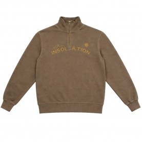 блуза,мъжки,пуловери,balmohk,30000420,embroidery,half,zip,sweatshirt,brown,(brown,out)
