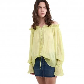 риза,с,дълъг,ръкав,дамски,ризи,мъжки,ризи,balmohk,30000491,rustic,sleeve,detail,long,sleeve,shirt,yellow,(blazing,yellow)