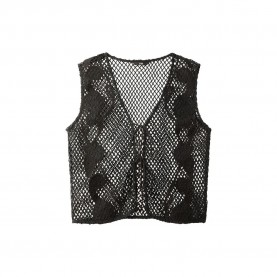 потник,мъжки,пуловери,дамски,пуловери,balmohk,30000510,crochet,knitted,vest,black,(black)