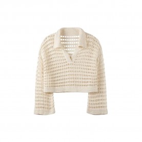 блуза,мъжки,пуловери,дамски,пуловери,balmohk,30000553,open,work,sweater,beige,(ecru)