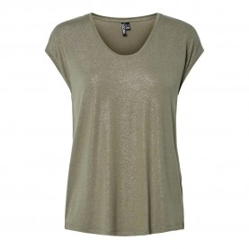 тениска,мъжки,тениски,дамски,тениски,pieces,alice,glitter,short,sleeve,t,shirt,beige,(deep,lichen,green,glitter,silver)