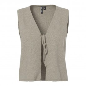 Потник Pieces Bree Tie Knit vest - Beige (Crockery / Melange) потник,дамски,жилетки,pieces,bree,tie,knit,vest,beige,(crockery,melange)