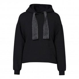 Суичър Pieces Chilli Glitter hoodie - Black (Black / Wide Lurex) суичър,дамски,блузи,pieces,chilli,glitter,hoodie,black,(black,wide,lurex)