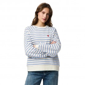 блуза,дамски,блузи,pieces,greta,emb,ub,sweatshirt,white,(cloud,dancer,hydrangea,heart,emb)
