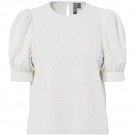 Риза с къс ръкав Pieces Jamal O-Neck short sleeve shirt - White (Cloud Dancer) риза,с,къс,ръкав,дамски,ризи,мъжки,ризи,pieces,jamal,o,neck,short,sleeve,shirt,white,(cloud,dancer)