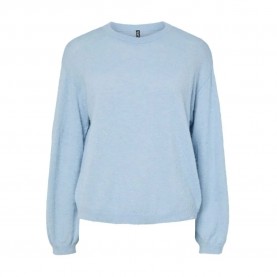 блуза,дамски,пуловери,дамски,плетени,дрехи,pieces,naomi,o,neck,knit,sweater,blue,(cashmere,blue,melange)