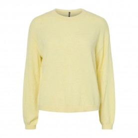 блуза,дамски,пуловери,дамски,плетени,дрехи,pieces,naomi,o,neck,knit,sweater,yellow,(french,vanilla,melange)
