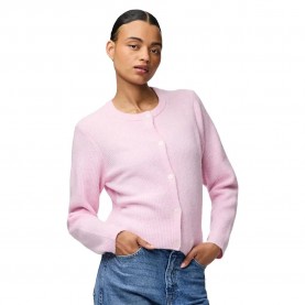 жилетка,дамски,пуловери,дамски,плетени,дрехи,pieces,silly,o,neck,knit,cardigan,pink,(roseate,spoonbill,melange)
