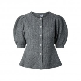 Жилетка Pieces Silly Puff Knit cardigan - Grey (Medium Grey Melange) жилетка,мъжки,пуловери,дамски,пуловери,pieces,silly,puff,knit,cardigan,grey,(medium,grey,melange)