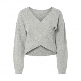 блуза,дамски,пуловери,дамски,плетени,дрехи,pieces,silly,rev,wrap,knit,sweater,grey,(light,grey,melange)
