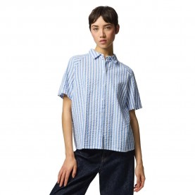 Риза с къс ръкав Pieces Stinna short sleeve shirt - Blue (Hydrangea / Bright White) риза,с,къс,ръкав,дамски,ризи,мъжки,ризи,pieces,stinna,short,sleeve,shirt,blue,(hydrangea,bright,white)