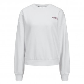 Блуза Jack & jones Carol Rlx Short sweatshirt refurbished - White (Bright White Modern) блуза,дамски,блузи,jack,&,jones,carol,rlx,short,sweatshirt,refurbished,white,(bright,white,modern)